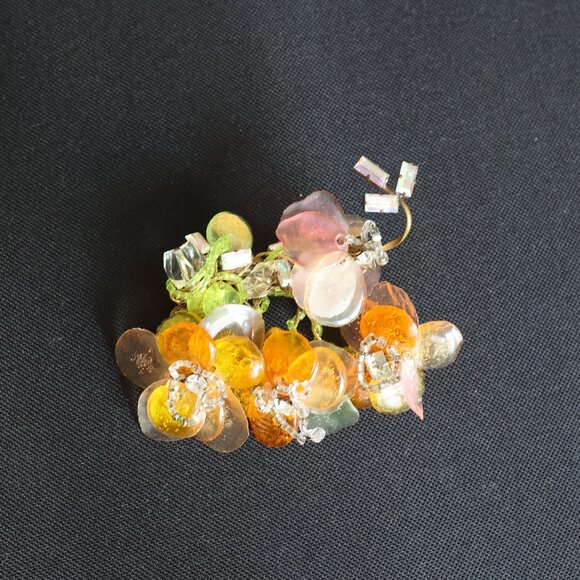 Christian Lacroix hand-wired animated impressionist flower petals BROOCH - Picture 2 of 9